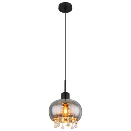 Globo - Κρεμαστό φωτιστικό οροφής 1xE27/9W/230V διάμετρος 21 cm μαύρο