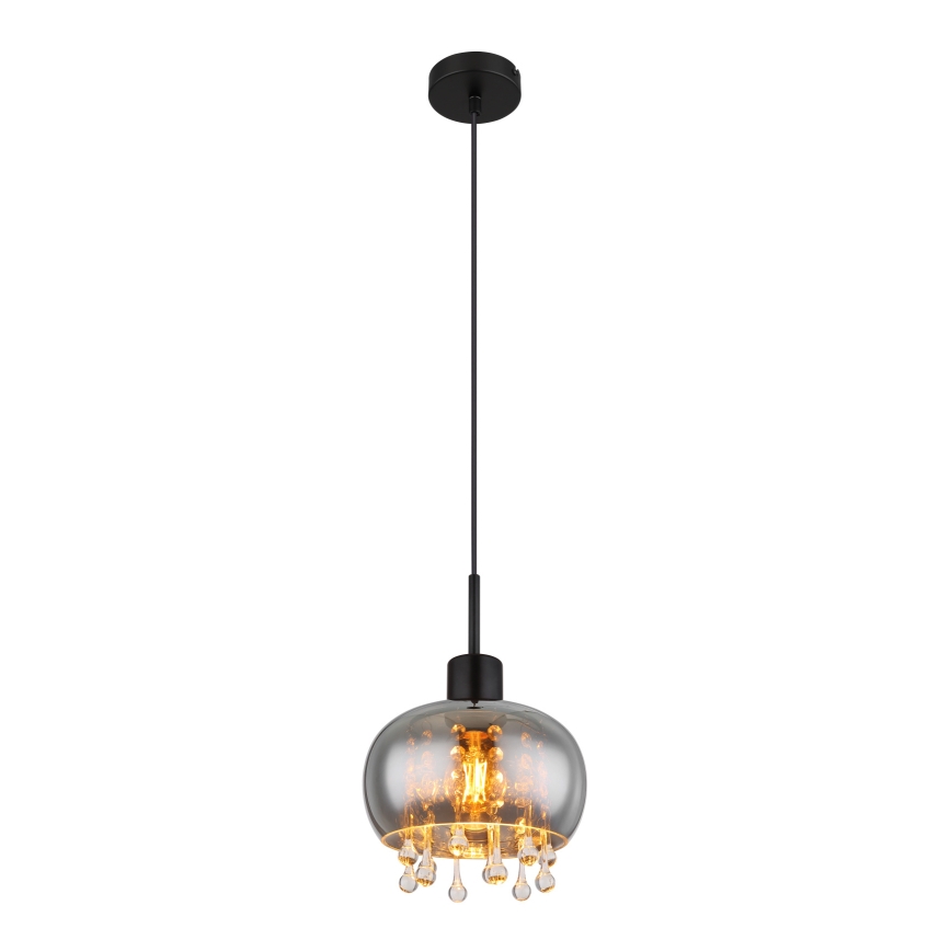 Globo - Κρεμαστό φωτιστικό οροφής 1xE27/9W/230V διάμετρος 21 cm μαύρο