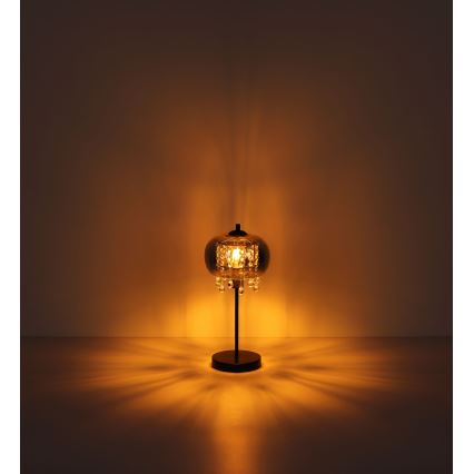 Globo - Eπιτραπέζιο φωτιστικό 1xE27/6W/230V διάμετρος 21 cm μαύρο