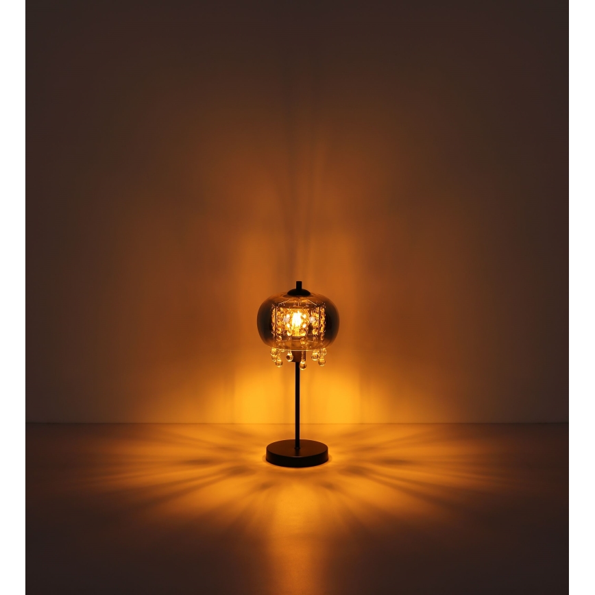Globo - Eπιτραπέζιο φωτιστικό 1xE27/6W/230V διάμετρος 21 cm μαύρο