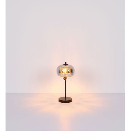 Globo - Eπιτραπέζιο φωτιστικό 1xE27/6W/230V διάμετρος 21 cm μαύρο
