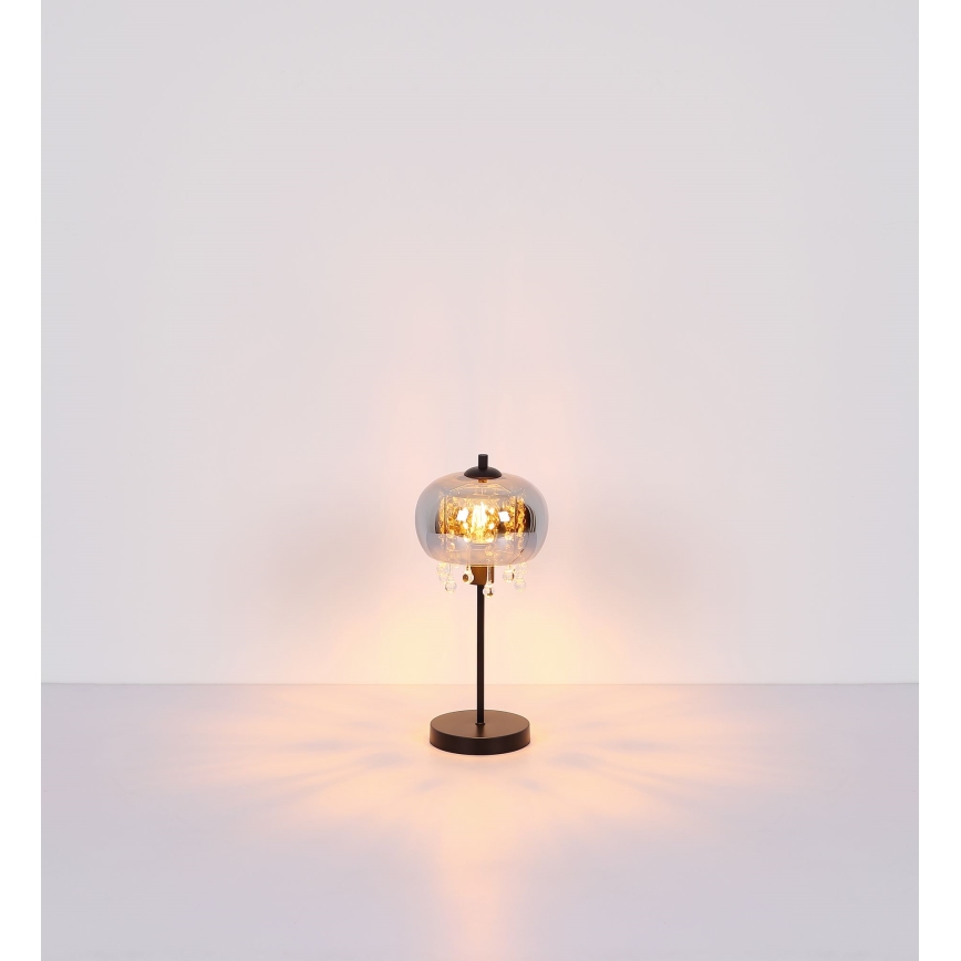 Globo - Eπιτραπέζιο φωτιστικό 1xE27/6W/230V διάμετρος 21 cm μαύρο
