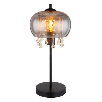 Globo - Eπιτραπέζιο φωτιστικό 1xE27/6W/230V διάμετρος 21 cm μαύρο