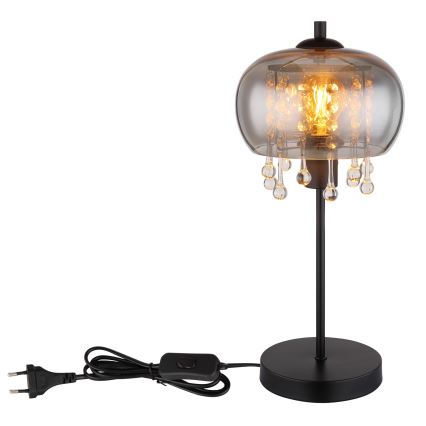 Globo - Eπιτραπέζιο φωτιστικό 1xE27/6W/230V διάμετρος 21 cm μαύρο