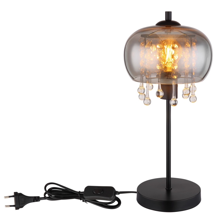 Globo - Eπιτραπέζιο φωτιστικό 1xE27/6W/230V διάμετρος 21 cm μαύρο