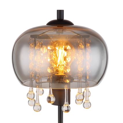 Globo - Eπιτραπέζιο φωτιστικό 1xE27/6W/230V διάμετρος 21 cm μαύρο