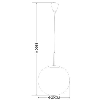 Globo - Κρεμαστό φωτιστικό οροφής μπάλα 1xE27/60W/230V δ. 20 cm