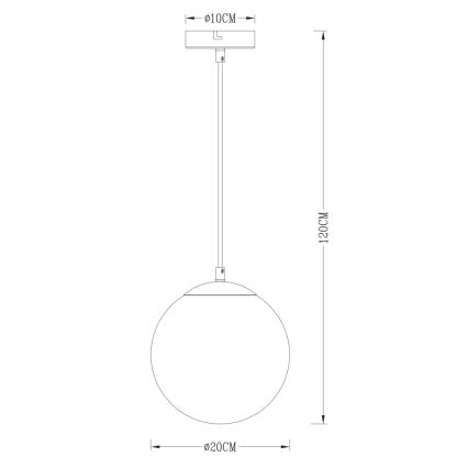 Globo - Κρεμαστό φωτιστικό οροφής 1xE27/40W/230V διάμετρος 20 cm