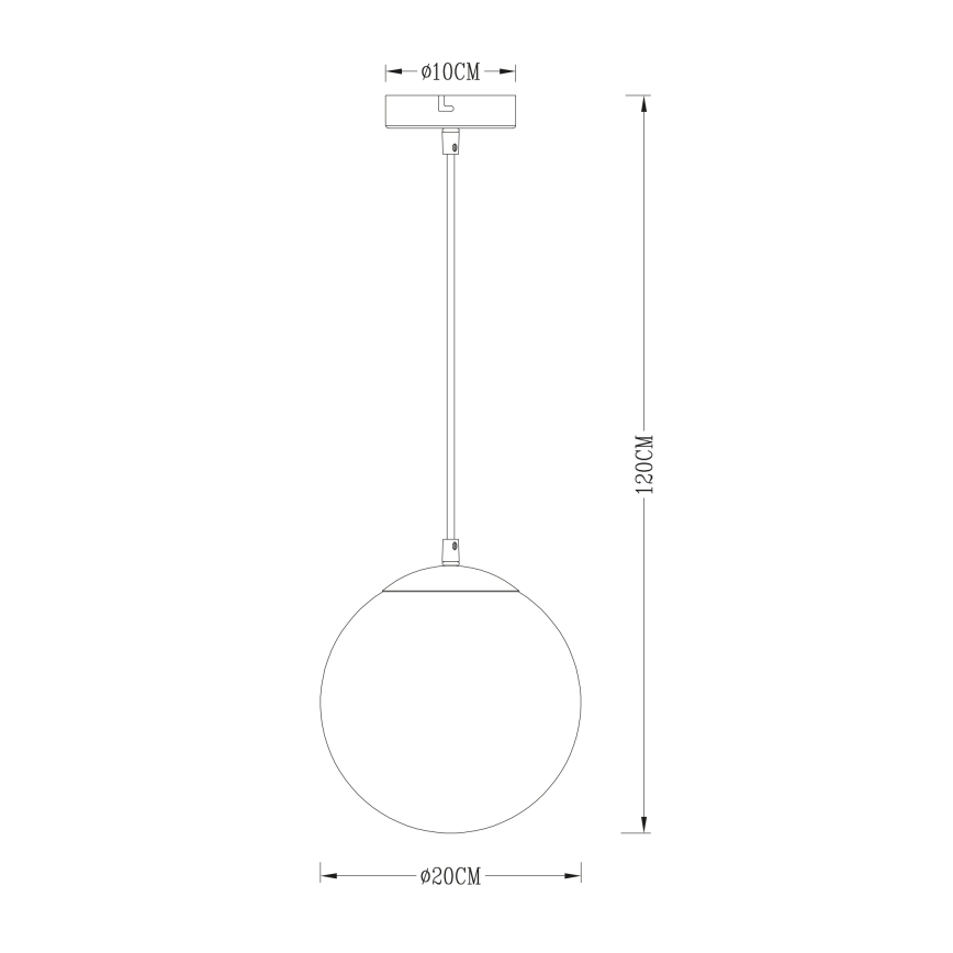 Globo - Κρεμαστό φωτιστικό οροφής 1xE27/40W/230V διάμετρος 20 cm