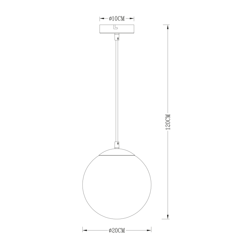 Globo - Κρεμαστό φωτιστικό οροφής 1xE27/40W/230V διάμετρος 20 cm