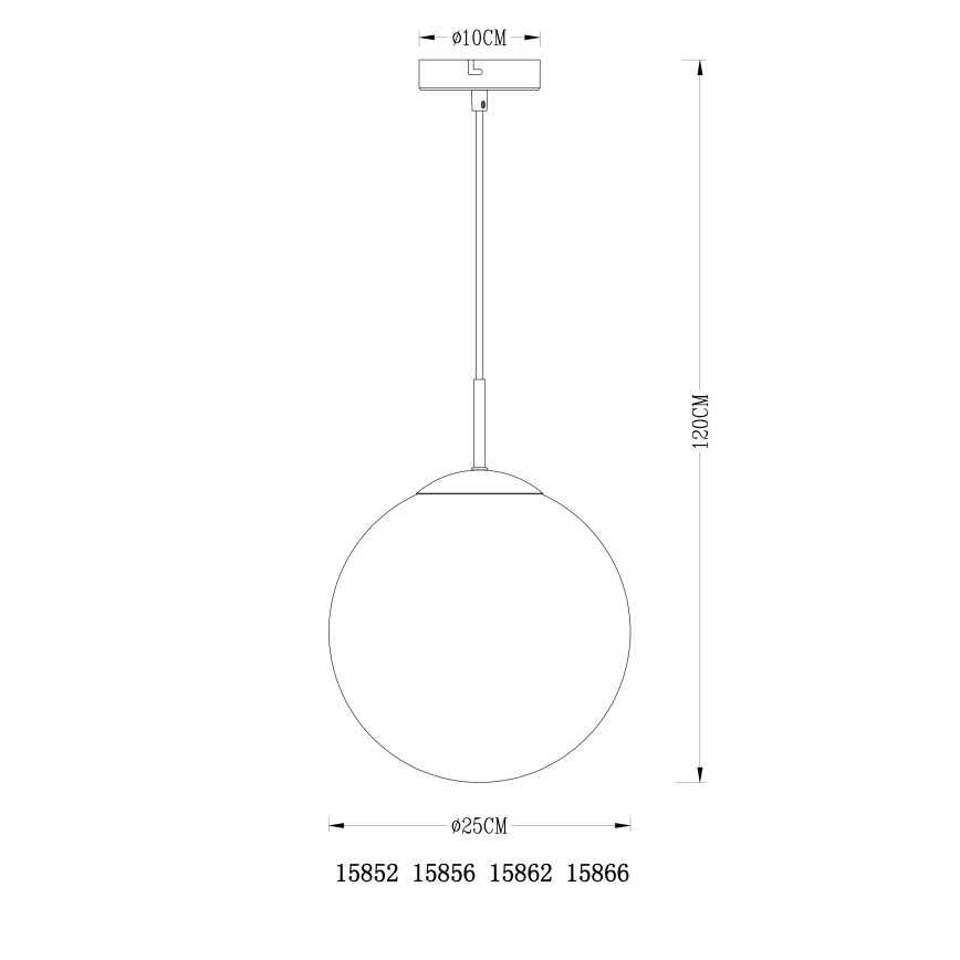Globo - Κρεμαστό φωτιστικό οροφής 1xE27/40W/230V διάμετρος 25 cm