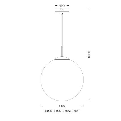 Globo - Κρεμαστό φωτιστικό οροφής 1xE27/40W/230V διάμετρος 30 cm