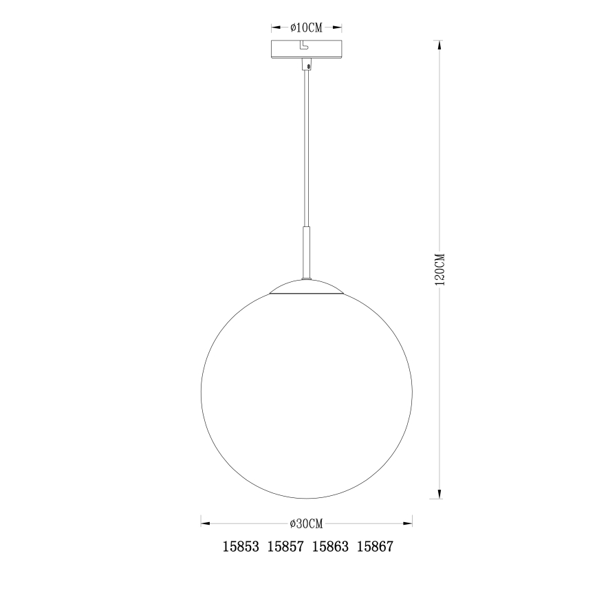 Globo - Κρεμαστό φωτιστικό οροφής 1xE27/40W/230V διάμετρος 30 cm