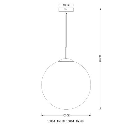 Globo - Κρεμαστό φωτιστικό οροφής 1xE27/40W/230V διάμετρος 33 cm