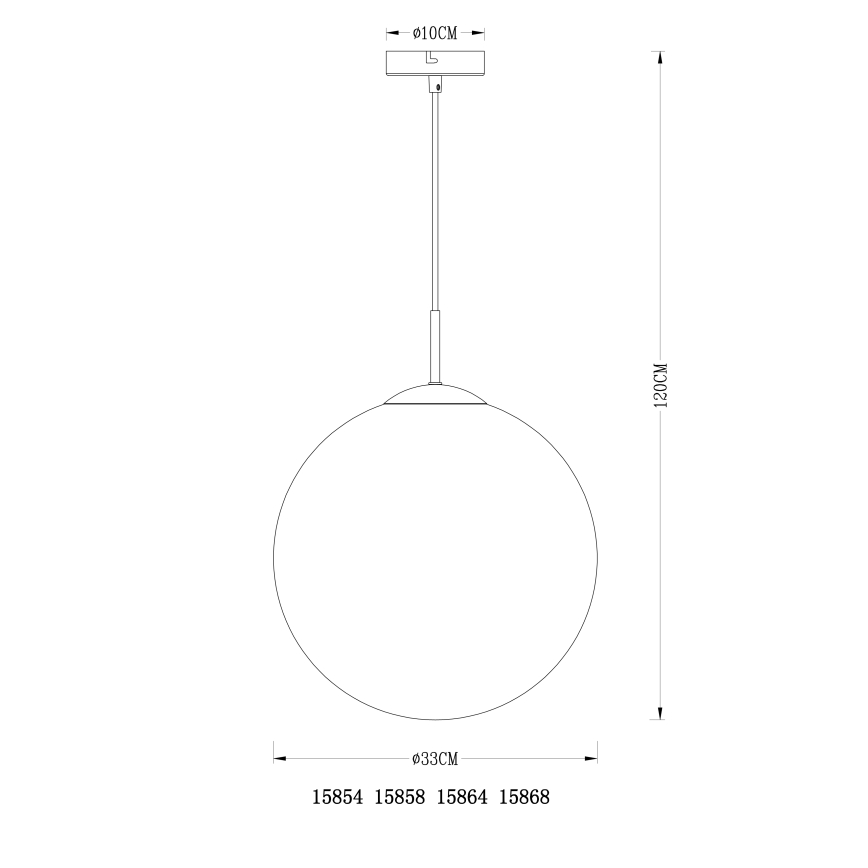 Globo - Κρεμαστό φωτιστικό οροφής 1xE27/40W/230V διάμετρος 33 cm