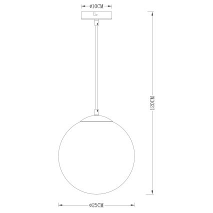 Globo - Κρεμαστό φωτιστικό οροφής 1xE27/40W/230V διάμετρος 25 cm
