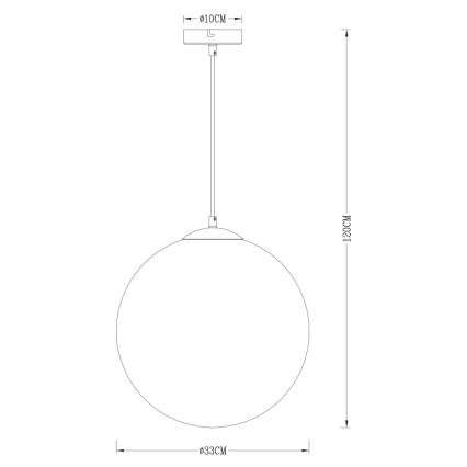Globo - Κρεμαστό φωτιστικό οροφής 1xE27/40W/230V διάμετρος 33 cm