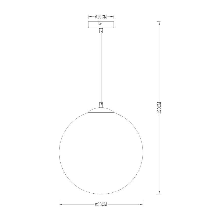 Globo - Κρεμαστό φωτιστικό οροφής 1xE27/40W/230V διάμετρος 33 cm