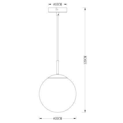 Globo - Κρεμαστό φωτιστικό οροφής 1xE27/40W/230V διάμετρος 20 cm