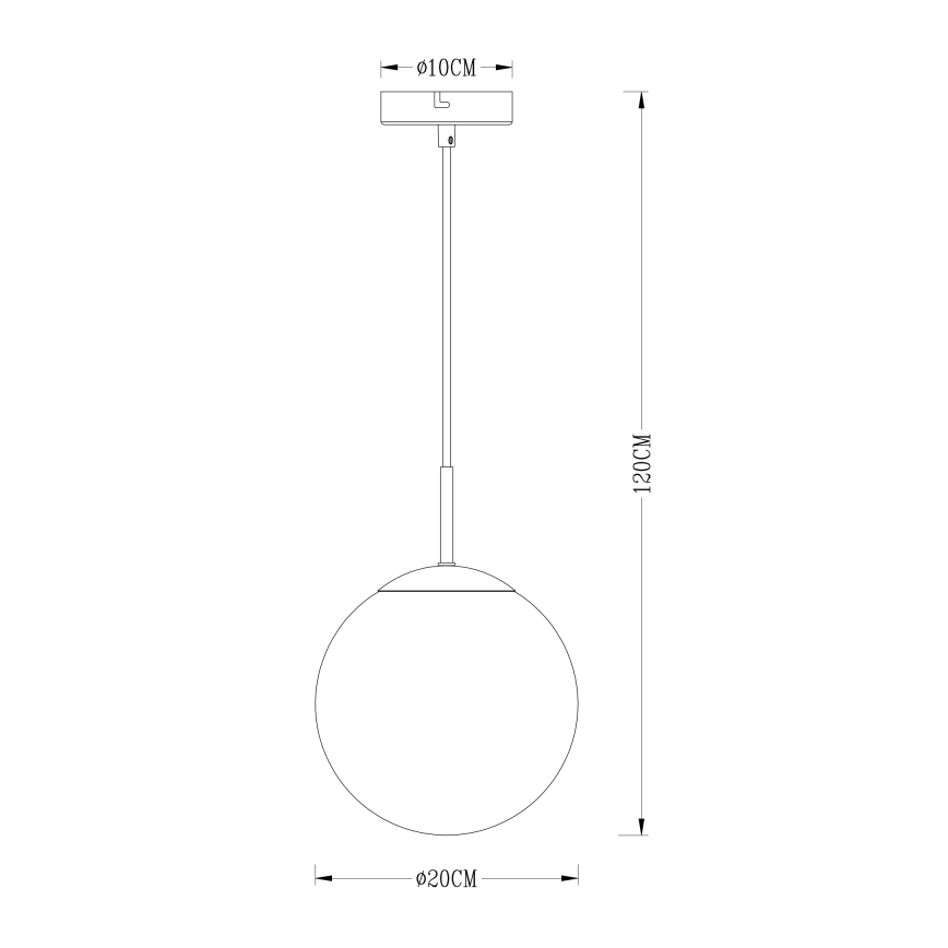 Globo - Κρεμαστό φωτιστικό οροφής 1xE27/40W/230V διάμετρος 20 cm