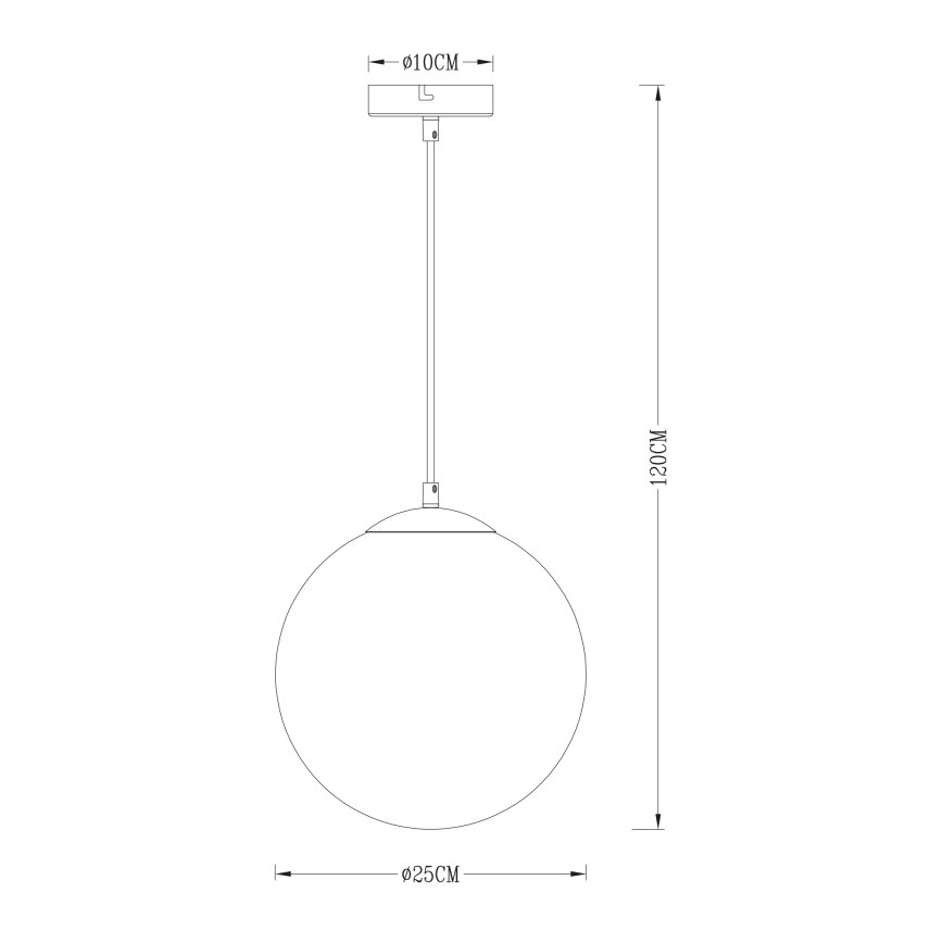 Globo - Κρεμαστό φωτιστικό οροφής 1xE27/40W/230V διάμετρος 30 cm