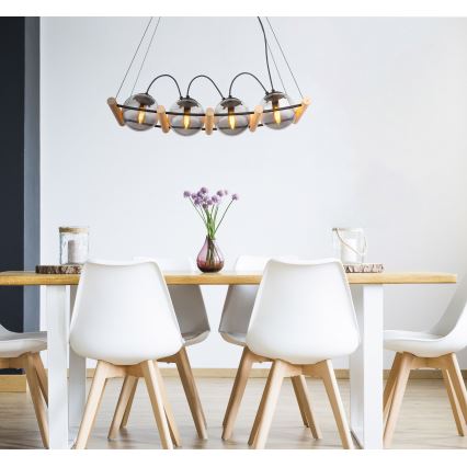 Globo -Κρεμαστό φωτιστικό οροφής 4xE14/15W/230V Καουτσουκόδεντρο