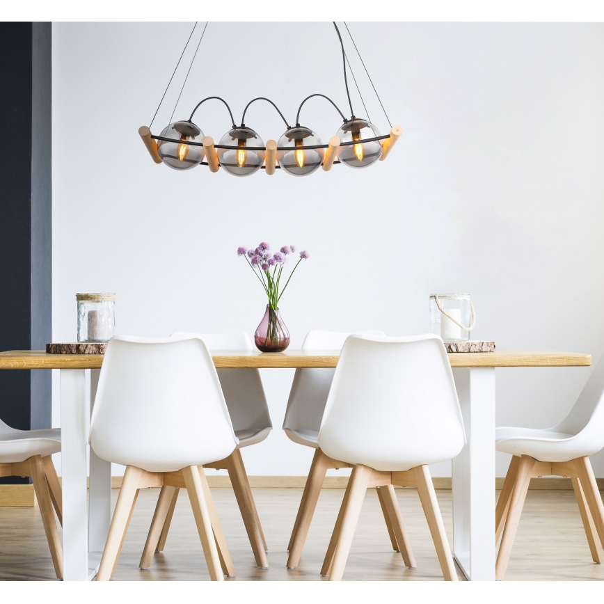 Globo -Κρεμαστό φωτιστικό οροφής 4xE14/15W/230V Καουτσουκόδεντρο