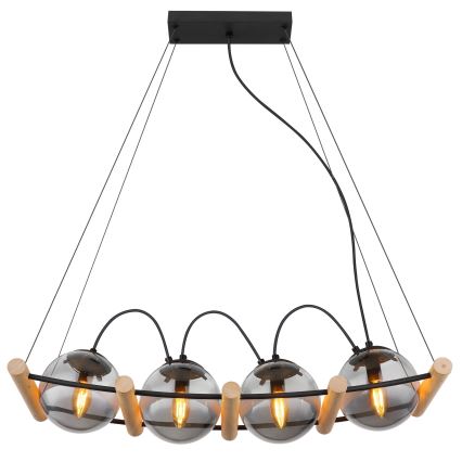 Globo -Κρεμαστό φωτιστικό οροφής 4xE14/15W/230V Καουτσουκόδεντρο