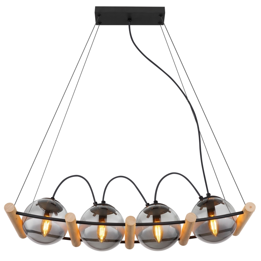 Globo -Κρεμαστό φωτιστικό οροφής 4xE14/15W/230V Καουτσουκόδεντρο