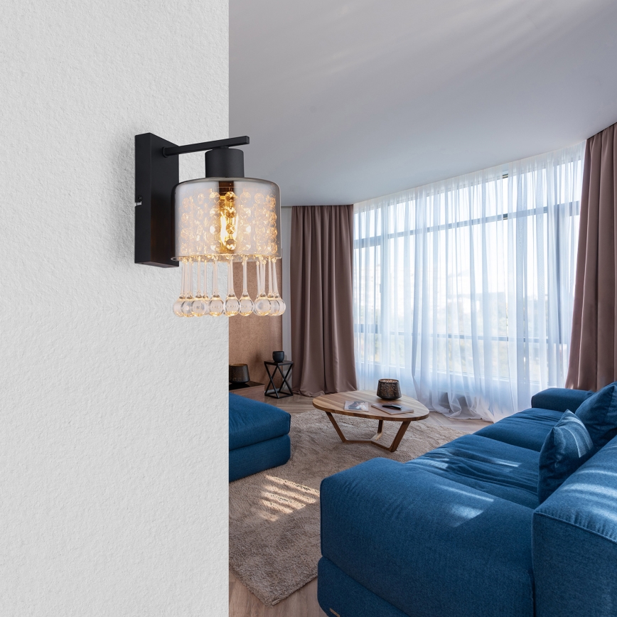 Globo - Λάμπα τοίχου 1xE27/60W/230V μαύρο