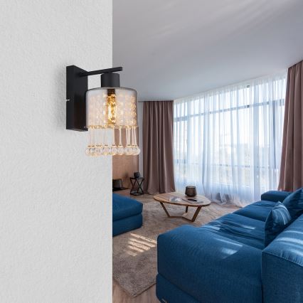 Globo - Λάμπα τοίχου 1xE27/60W/230V μαύρο