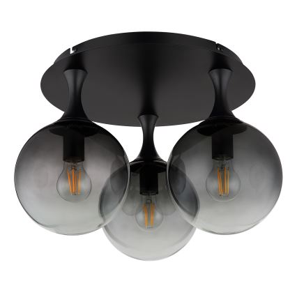 Globo - Πλαφονιέρα οροφής 3xE27/10W/230V διάμετρος 46 cm μαύρο