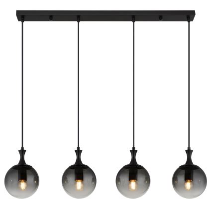Globo - Κρεμαστό φωτιστικό οροφής 4xE27/10W/230V μαύρο