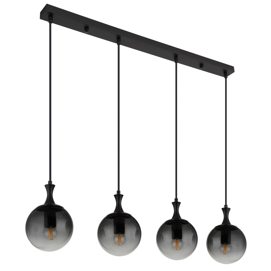 Globo - Κρεμαστό φωτιστικό οροφής 4xE27/10W/230V μαύρο