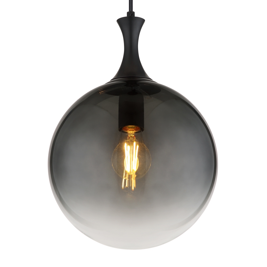 Globo - Κρεμαστό φωτιστικό οροφής 1xE27/10W/230V διάμετρος 25 cm μαύρο