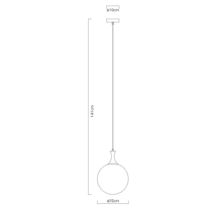 Globo - Κρεμαστό φωτιστικό οροφής 1xE27/10W/230V διάμετρος 25 cm μαύρο