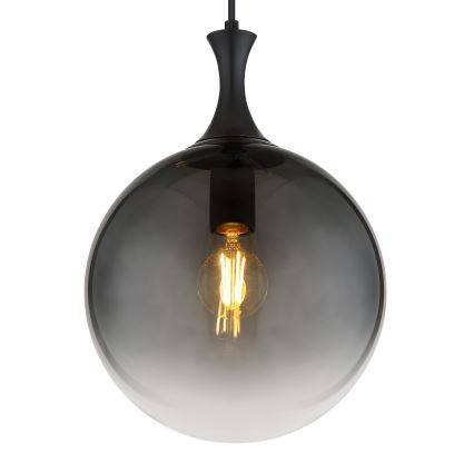 Globo - Κρεμαστό φωτιστικό οροφής 1xE27/10W/230V διάμετρος 25 cm μαύρο