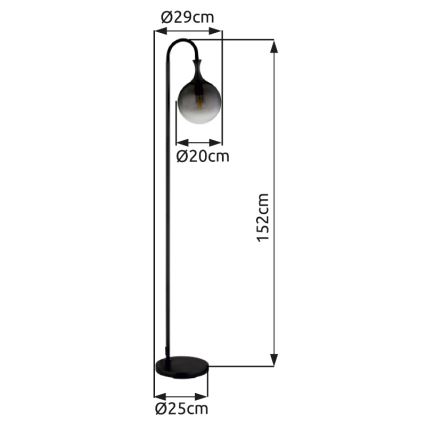 Globo - Επιδαπέδιο φωτιστικό 1xE27/10W/230V