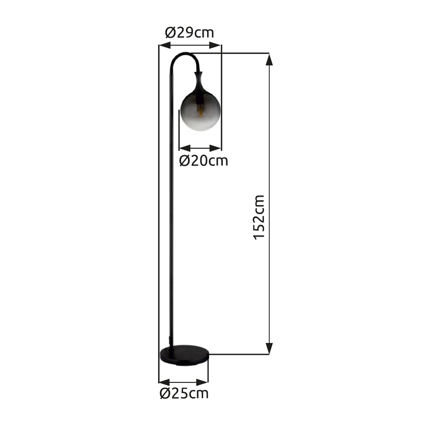 Globo - Επιδαπέδιο φωτιστικό 1xE27/10W/230V