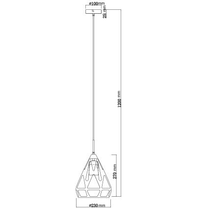 Globo - Κρεμαστό φωτιστικό οροφής 1xE27/40W/230V