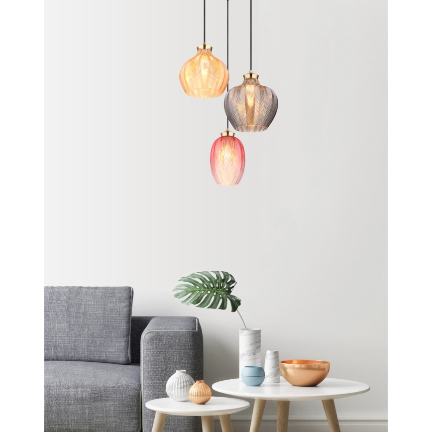Globo - Κρεμαστό φωτιστικό με καλώδιο 3xE27/60W/230V Ø 45 cm