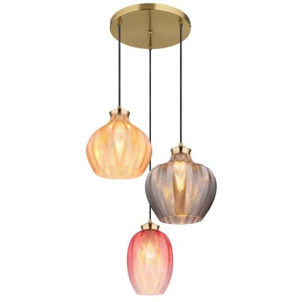 Globo - Κρεμαστό φωτιστικό με καλώδιο 3xE27/60W/230V Ø 45 cm