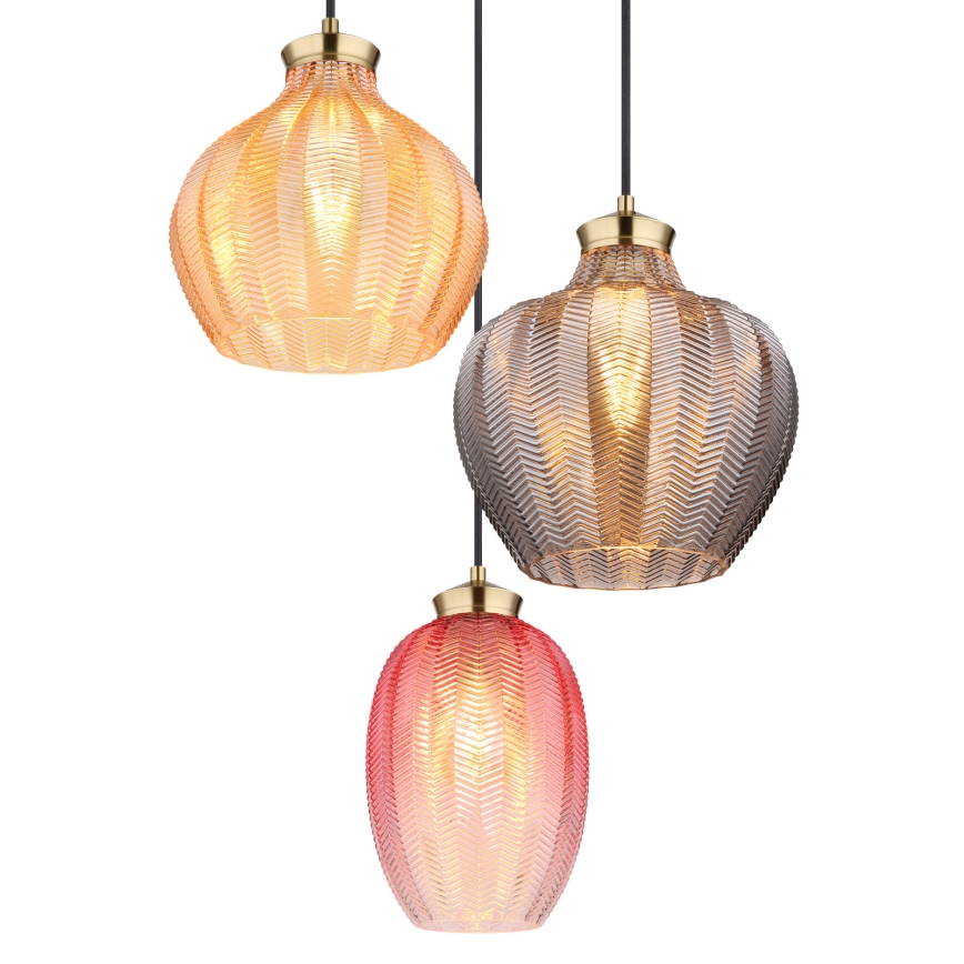 Globo - Κρεμαστό φωτιστικό με καλώδιο 3xE27/60W/230V Ø 45 cm