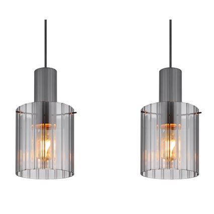 Globo - Κρεμαστό φωτιστικό οροφής 3xE27/40W/230V γκρι