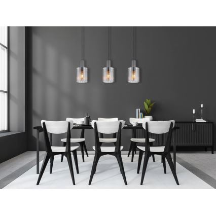 Globo - Κρεμαστό φωτιστικό οροφής 3xE27/40W/230V γκρι