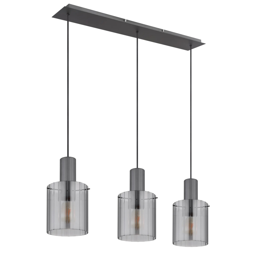Globo - Κρεμαστό φωτιστικό οροφής 3xE27/40W/230V γκρι