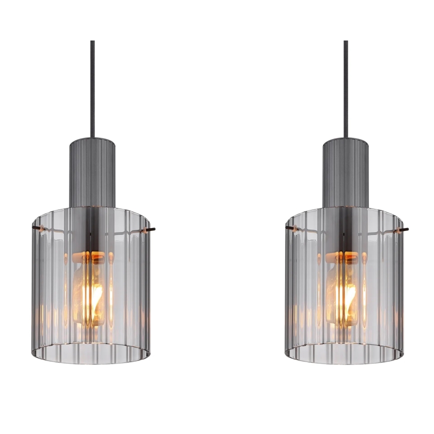 Globo - Κρεμαστό φωτιστικό οροφής 3xE27/40W/230V γκρι