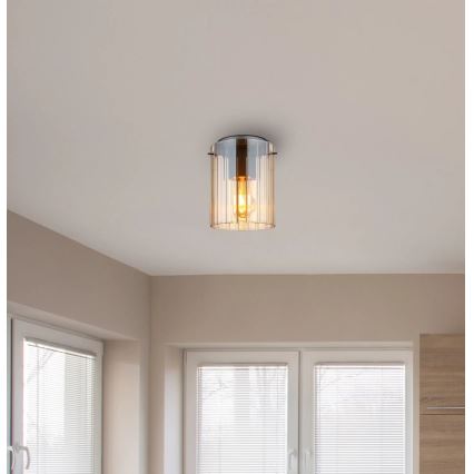 Globo - Φωτιστικό οροφής 1xE27/40W/230V διάμετρος 18 cm καφέ