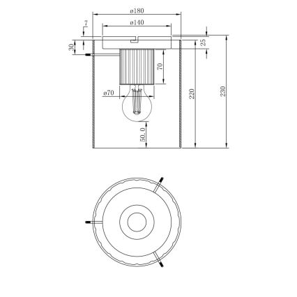 Globo - Φωτιστικό οροφής 1xE27/40W/230V διάμετρος 18 cm λευκό