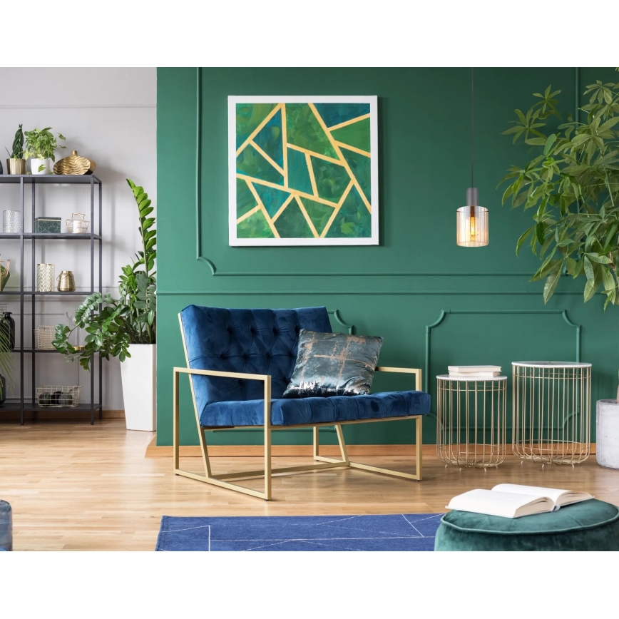 Globo - Κρεμαστό φωτιστικό οροφής 1xE27/40W/230V διάμετρος 18 cm καφέ